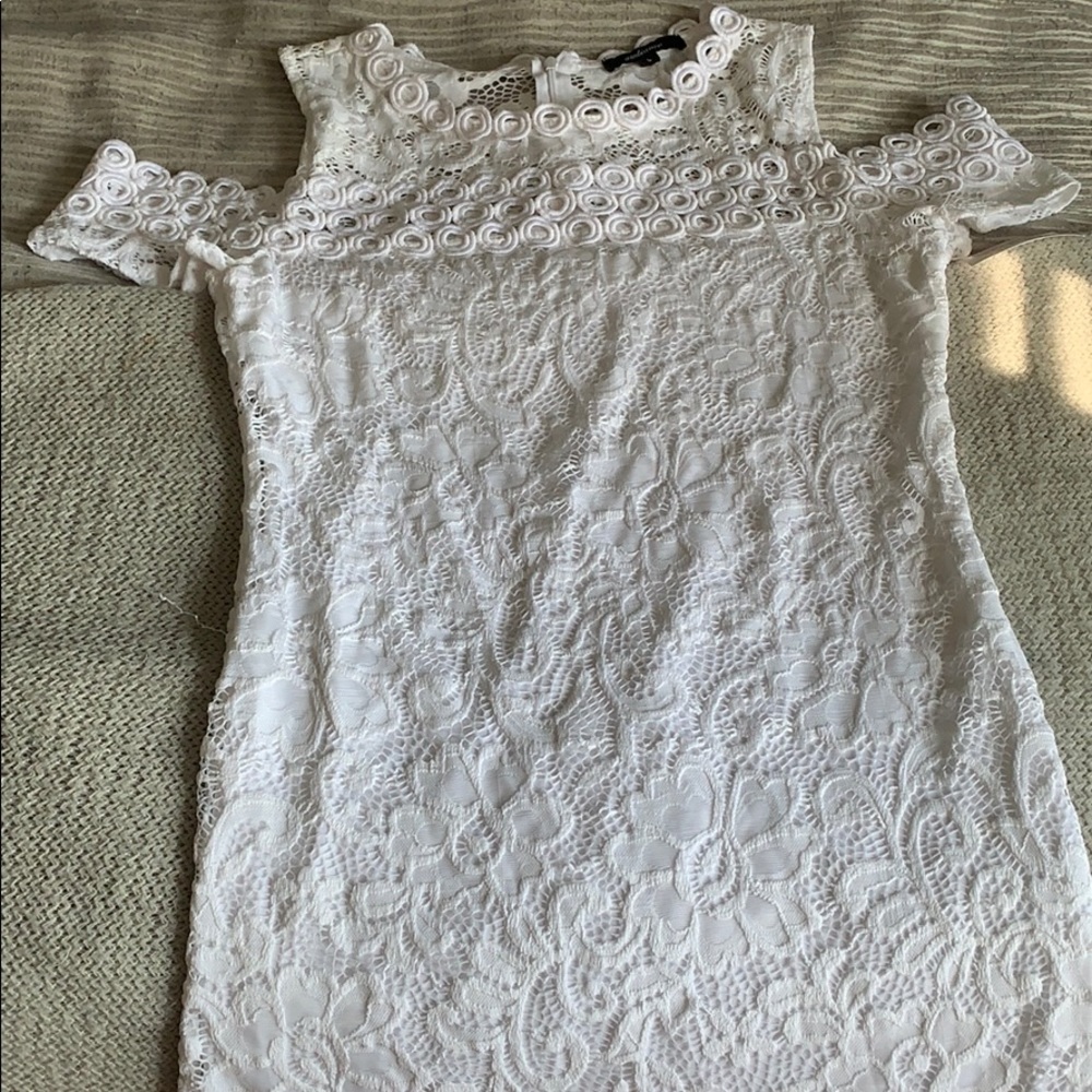Knee length white dress